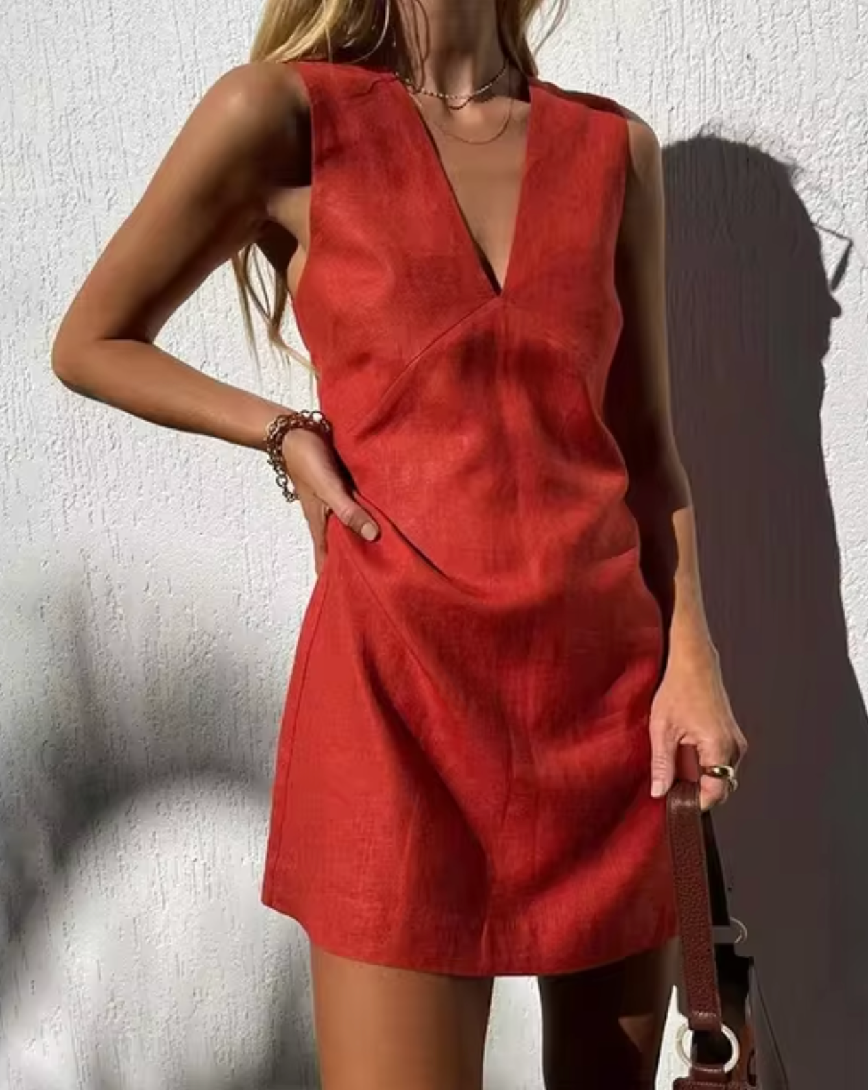 Marcella – Sleeveless Linen Mini Dress