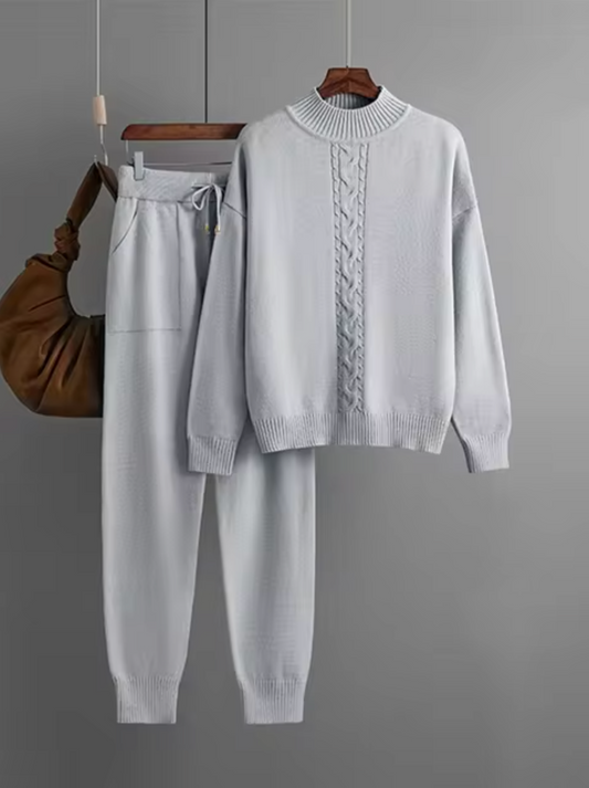 Janice – Knitted Sweater and Pants Set