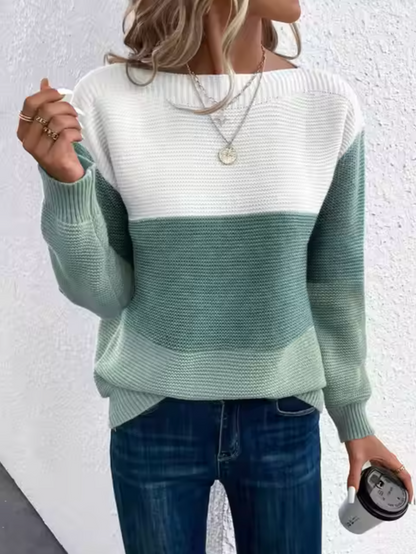 Winona – Elegant Tricolor Sweater