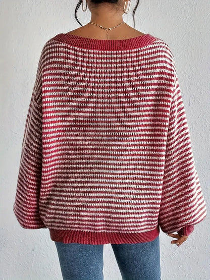 Whitney - Knitted off-shoulder sweater