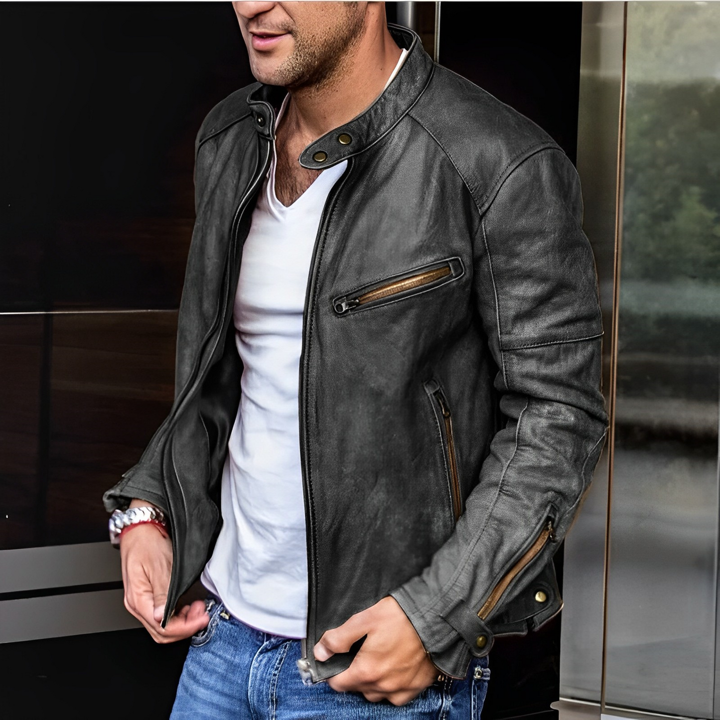 Dalton - All-season elegance leather jacket