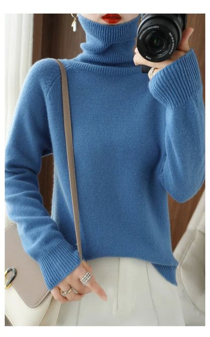 Anissa – Wool and Cashmere Turtleneck Sweater