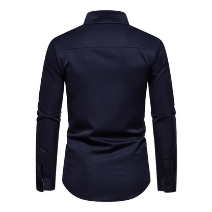 Stretch Long Sleeve Shirt for Men - Ice