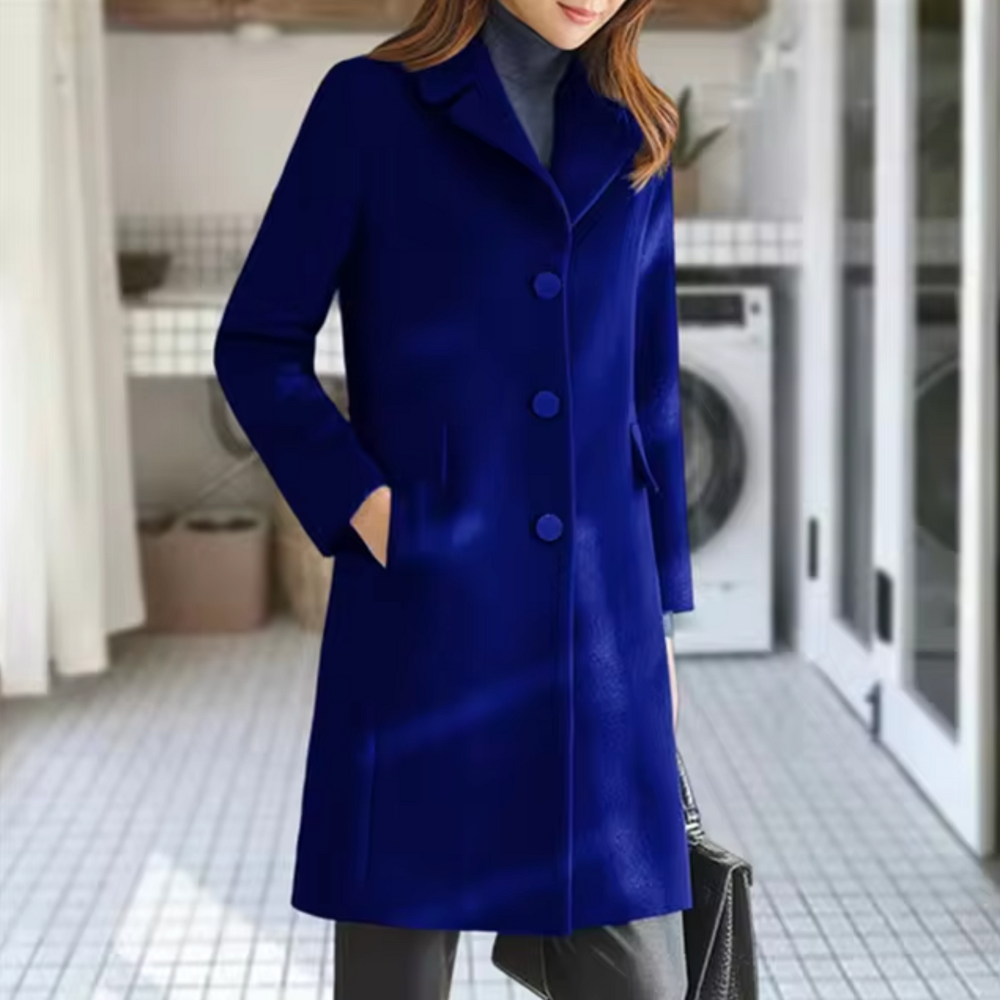 Bernice - Wool Coat with Front Pocket