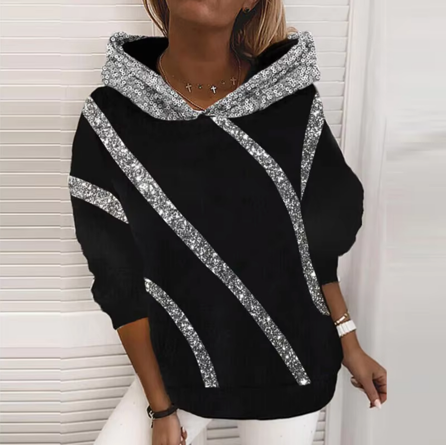 Sia – Sequined Casual Hoodie