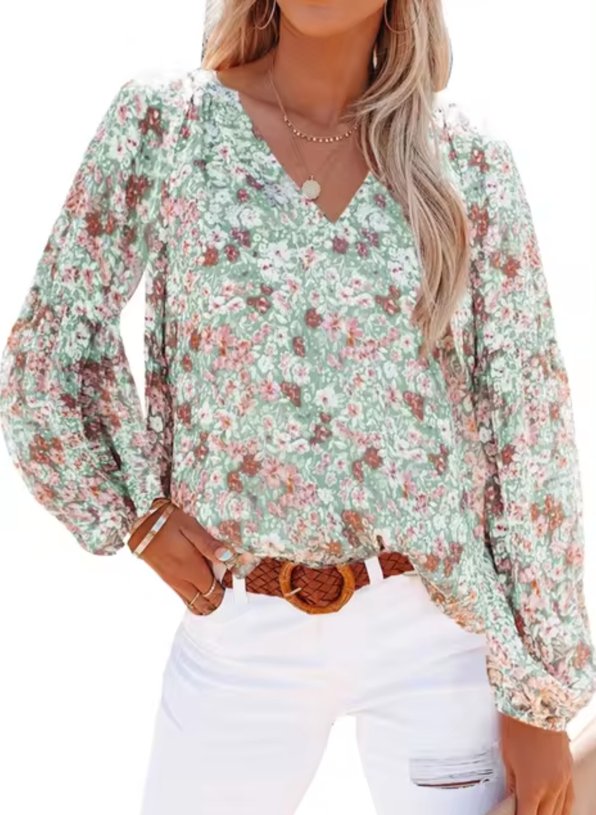 Winona – Floral Chiffon Blouse