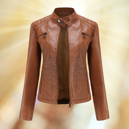 Marie - Comfortable ladies leather transition jacket