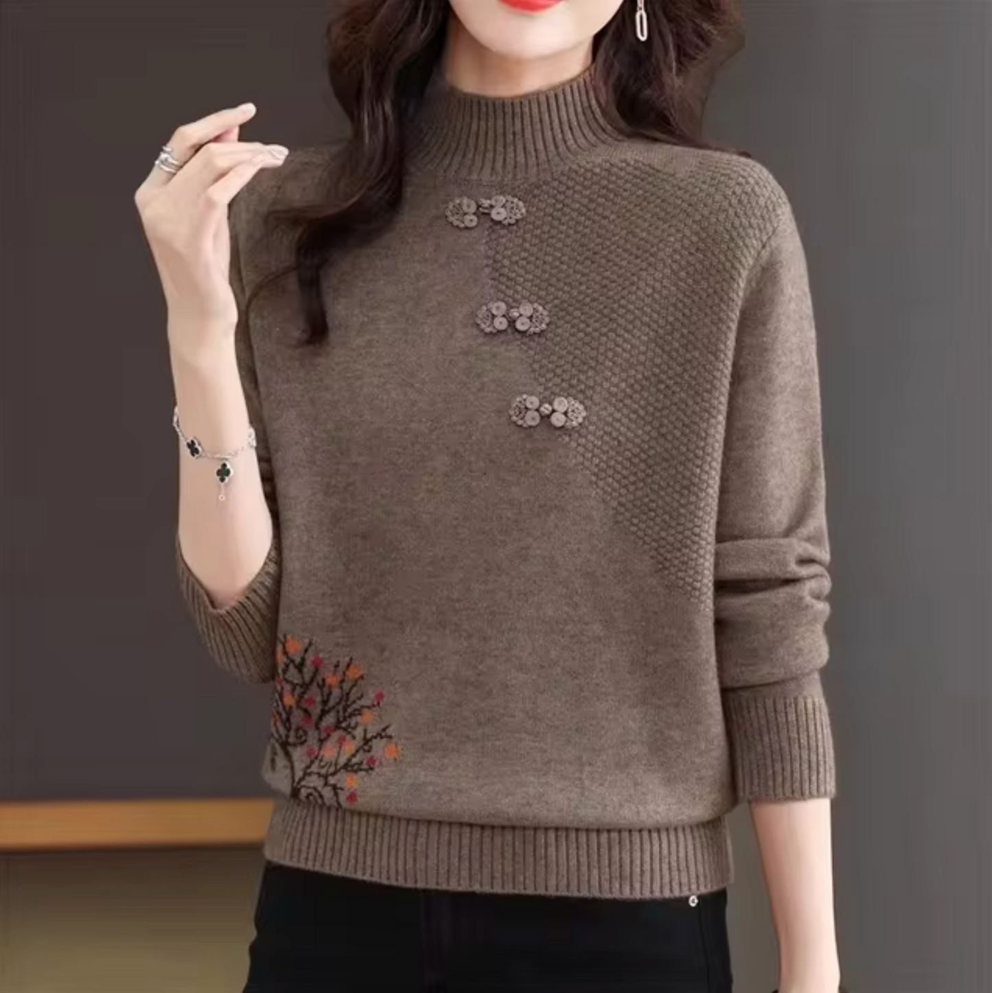 Athena – Knitted High Neck Sweater