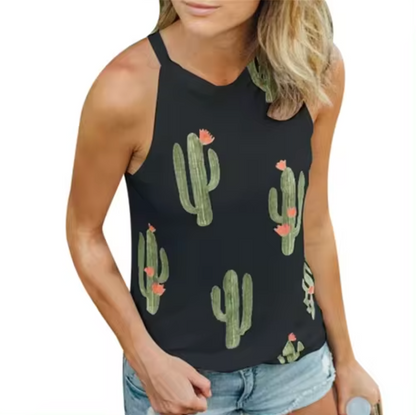 Abriella - Cactus Print Tank Top