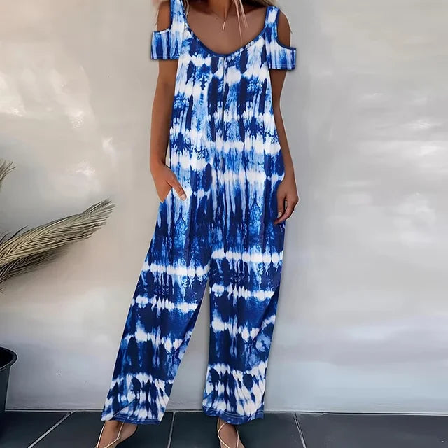 Cindy - Sleeveless Printed Loose Jumpsuit