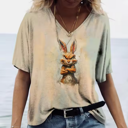 Jasmine – Colorful T-shirts with Rabbit Print