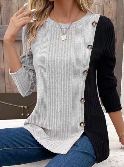 Serena – Ribbed Knitted Sweater