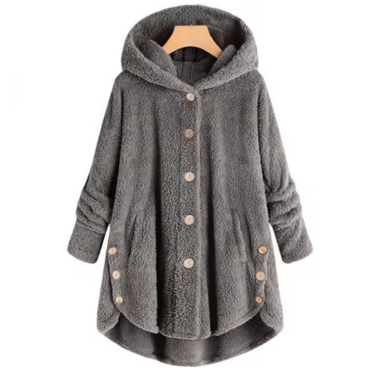 Jamila – Plush Wool Teddy Coat