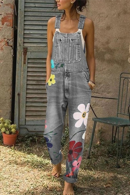 Celestia - Sleeveless Denim Jumpsuit