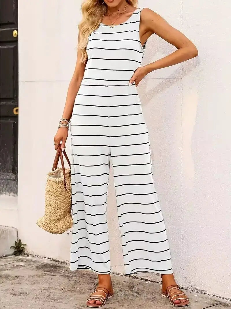 Arietta - Casual Striped Jumpsuit