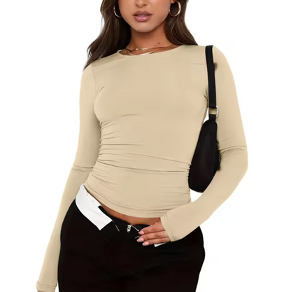 Beverly – Round Neck Long-sleeved Shirt