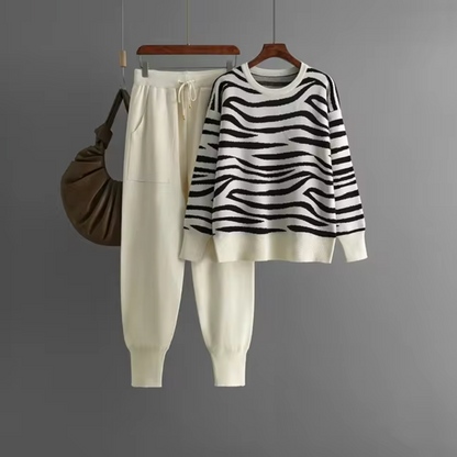 Jenikka – Knitted Sweater and Harem Pants Set