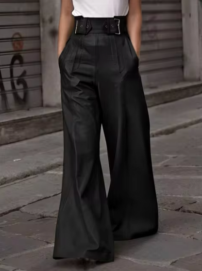 Lora – High-waisted Leather Pants