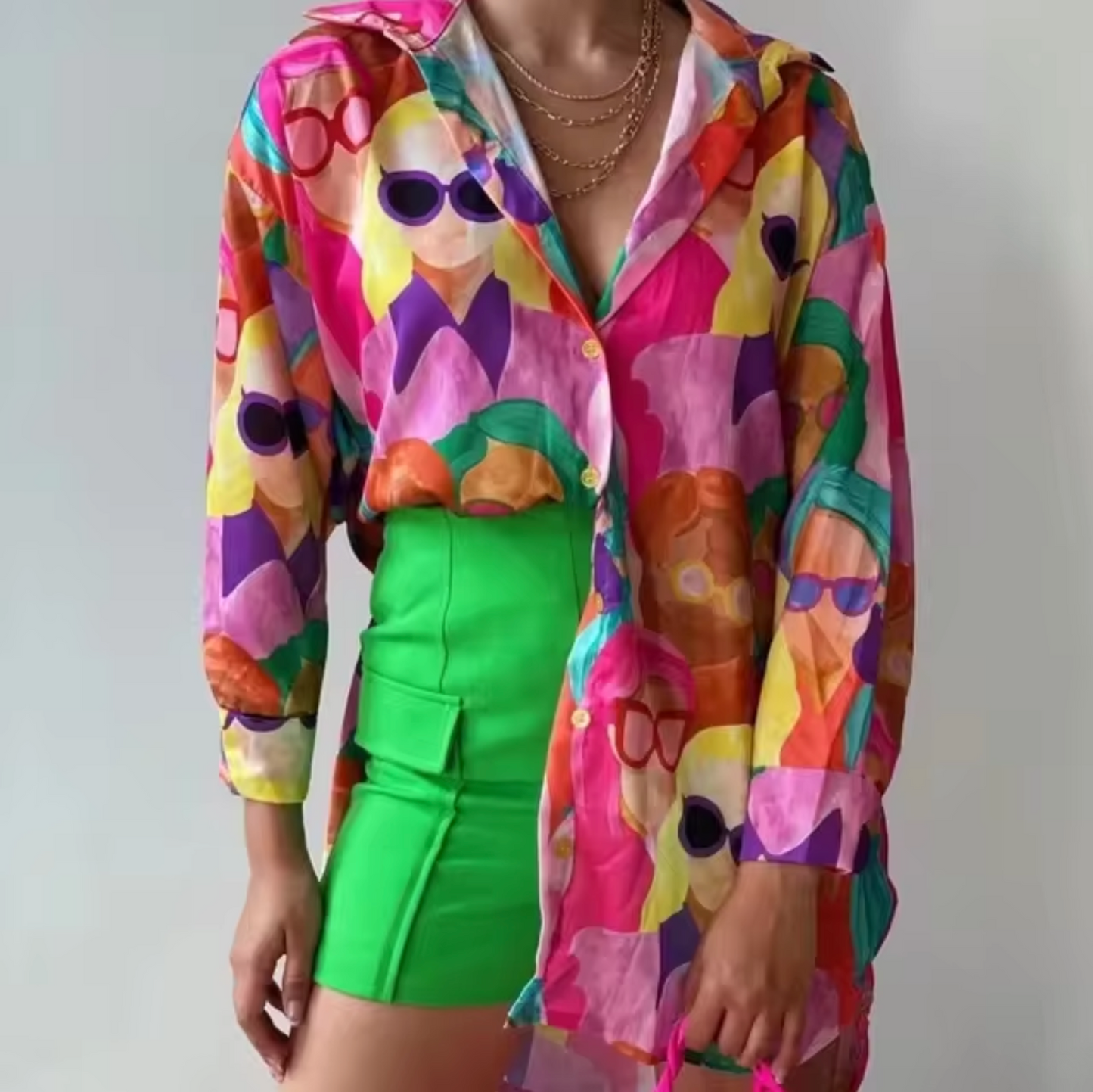 Beatrix – Colorful Casual Long Sleeve Blouse