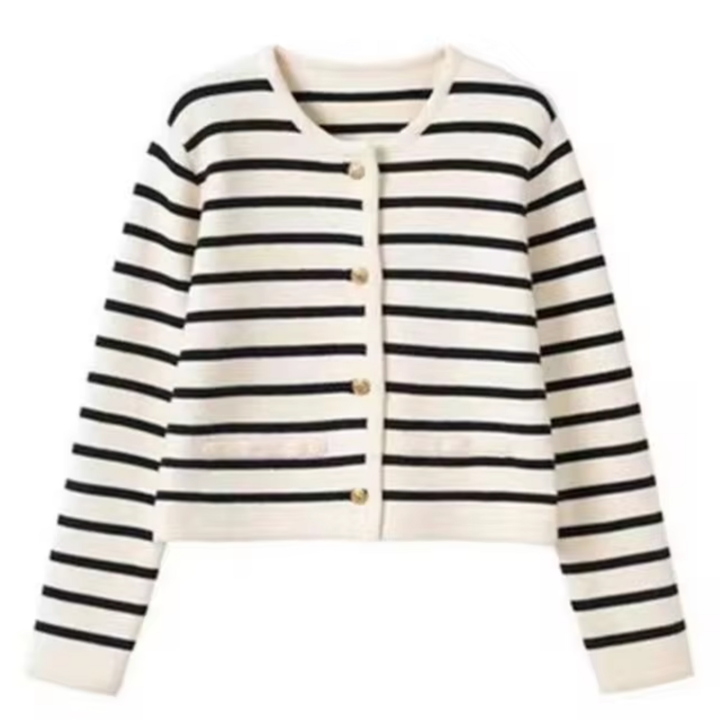 Olga – Striped Cotton Cardigan