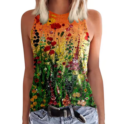 Brigitte – Sleeveless Floral Tank Tops