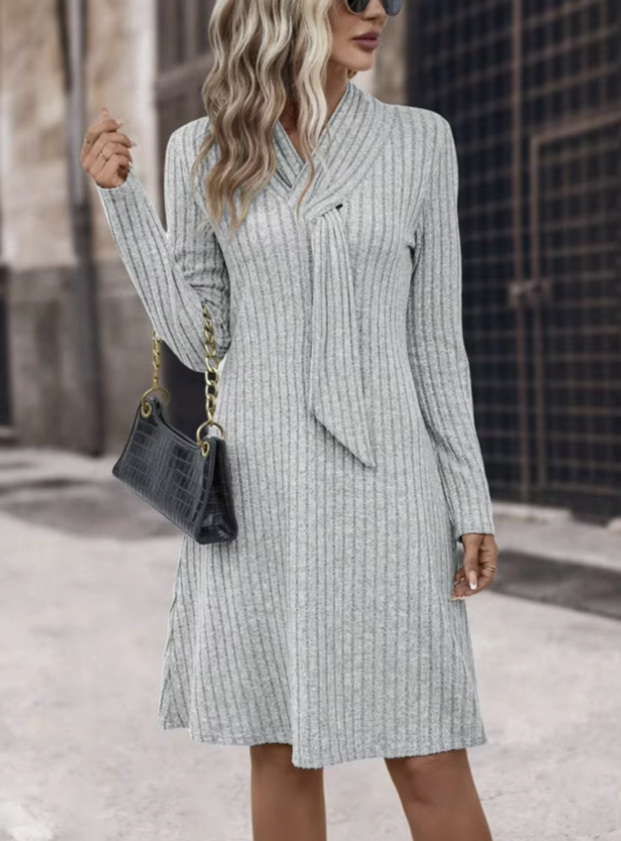 Valeen – Knitted Long Sleeve Dress