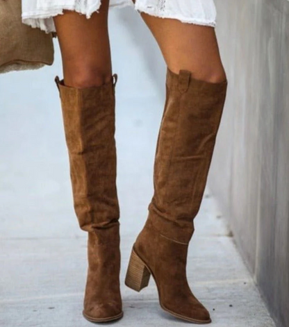 Kerra – Knee-high Round Toe Boots