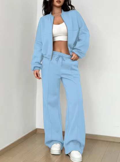 Roella – Zip-up Coat and Sweatpants Set