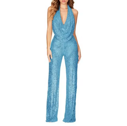 Vicki – Halterneck Sequins Jumpsuit