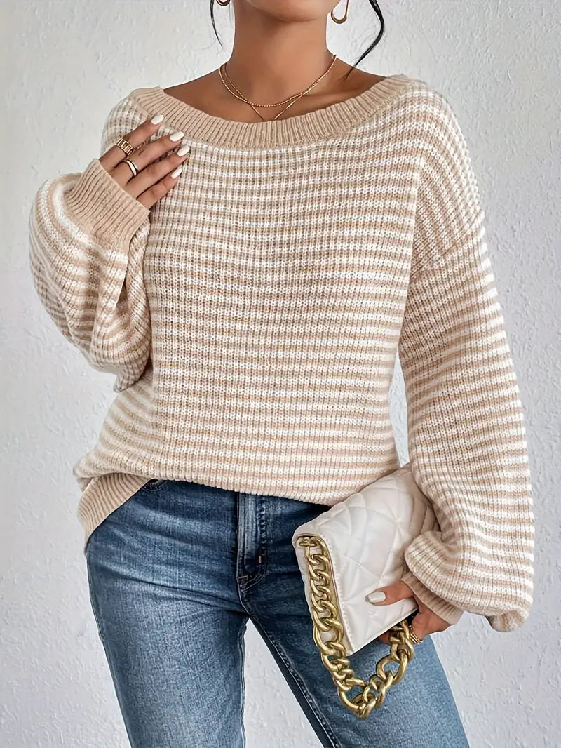 Whitney - Knitted off-shoulder sweater