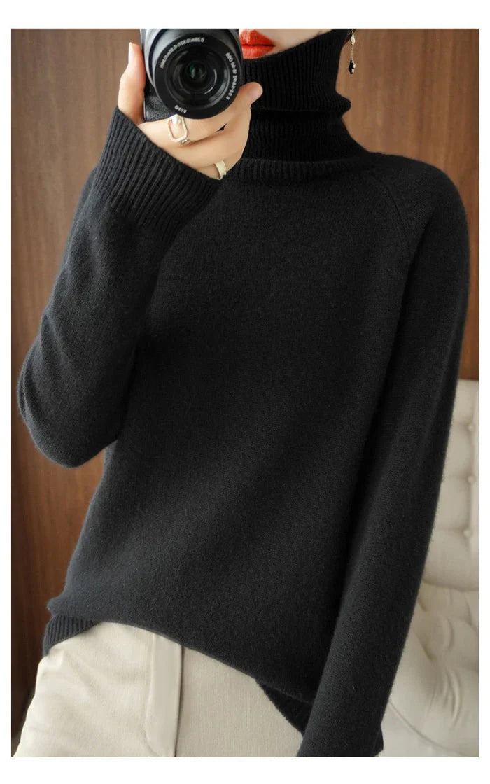 Anissa – Wool and Cashmere Turtleneck Sweater