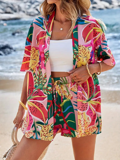 Erna – Tropical Print Two-piece Set