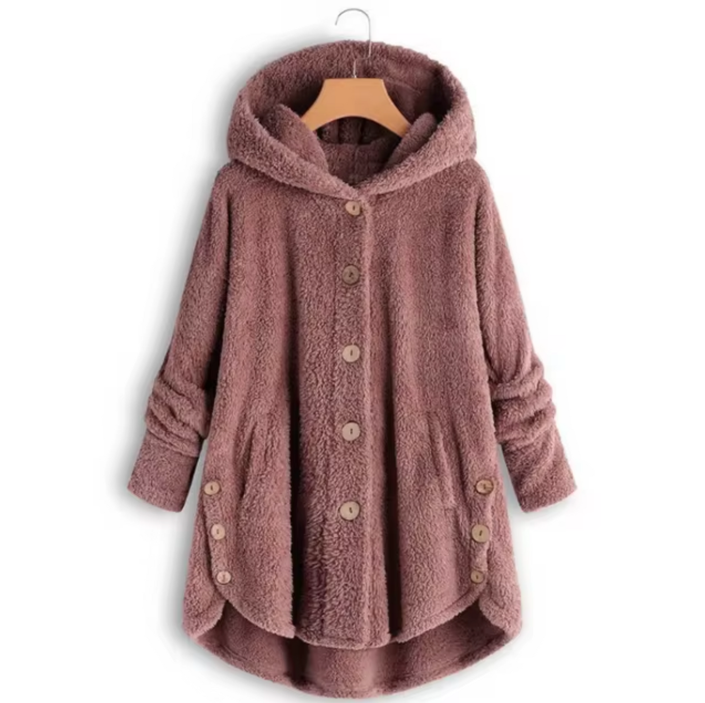 Jamila – Plush Wool Teddy Coat