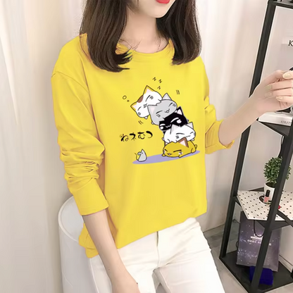 Charm - Cotton Yellow Long-sleeved Shirt