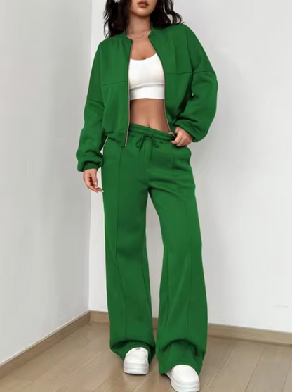 Shama – Cotton Bomber Jacket and Trousers Set