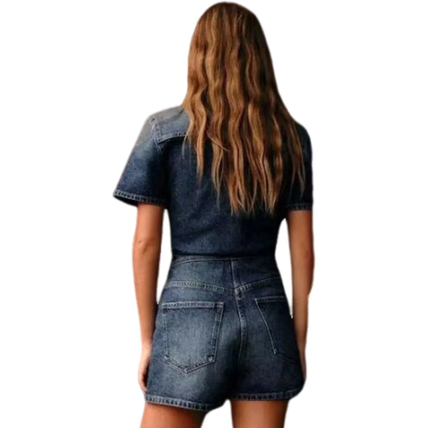 Winnie – Denim Romper