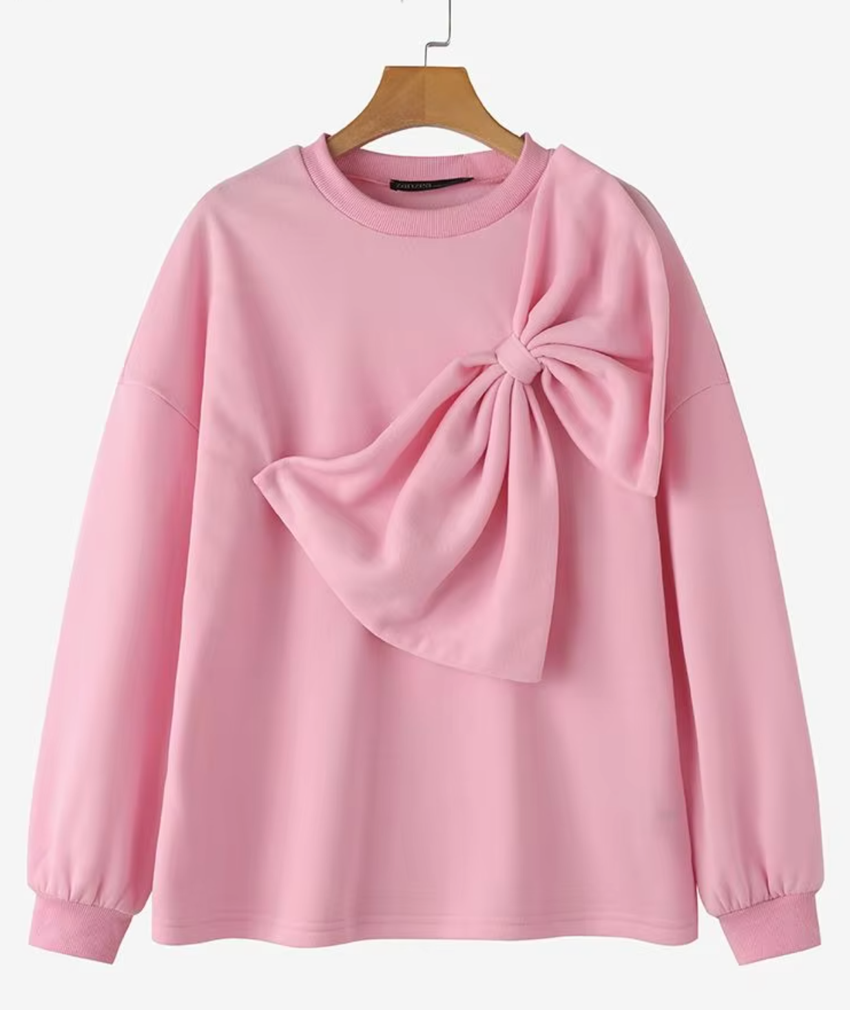 Ofelia – Oversized Cotton Bow Sweatshirt