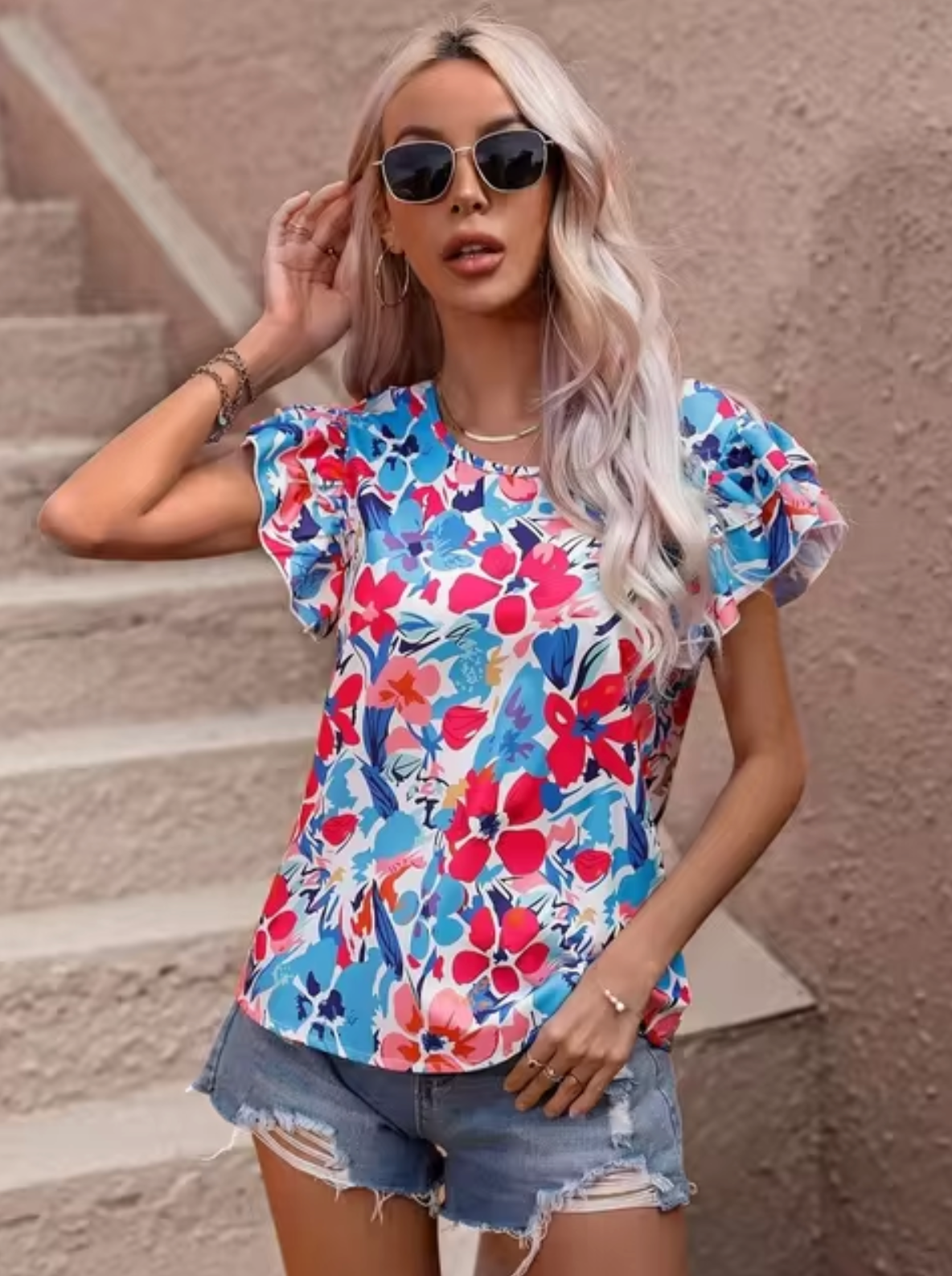 Joanna – Summer Floral Blouse