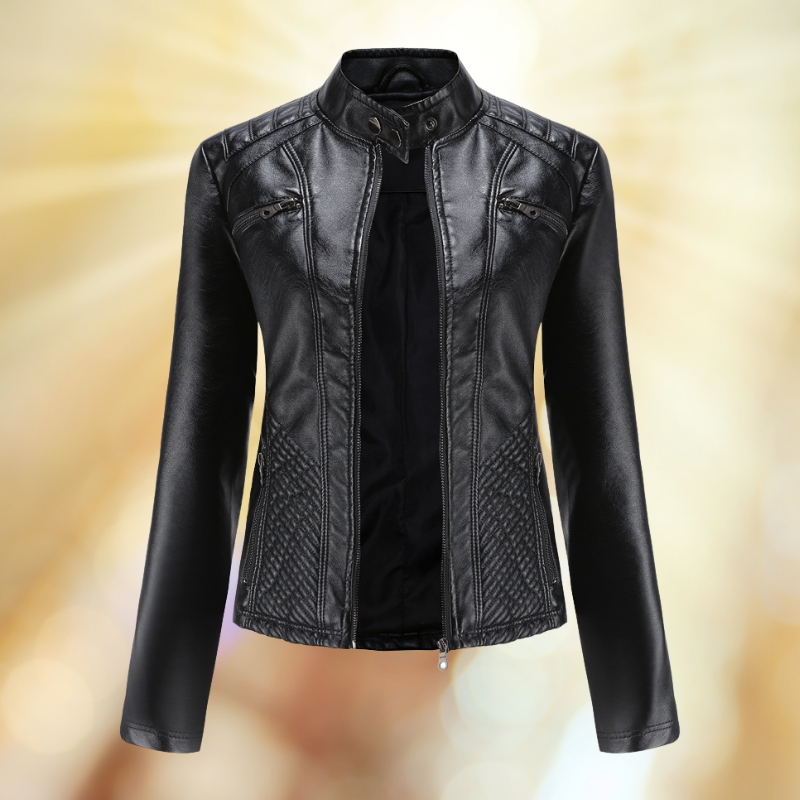 Marie - Comfortable ladies leather transition jacket