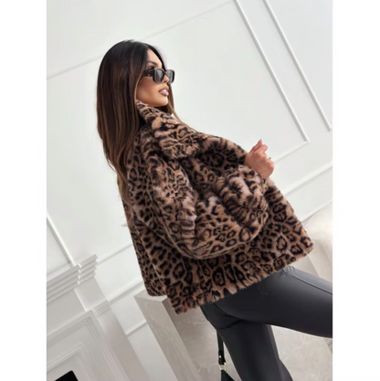 Leocadia – Leopard Print Fur Jacket