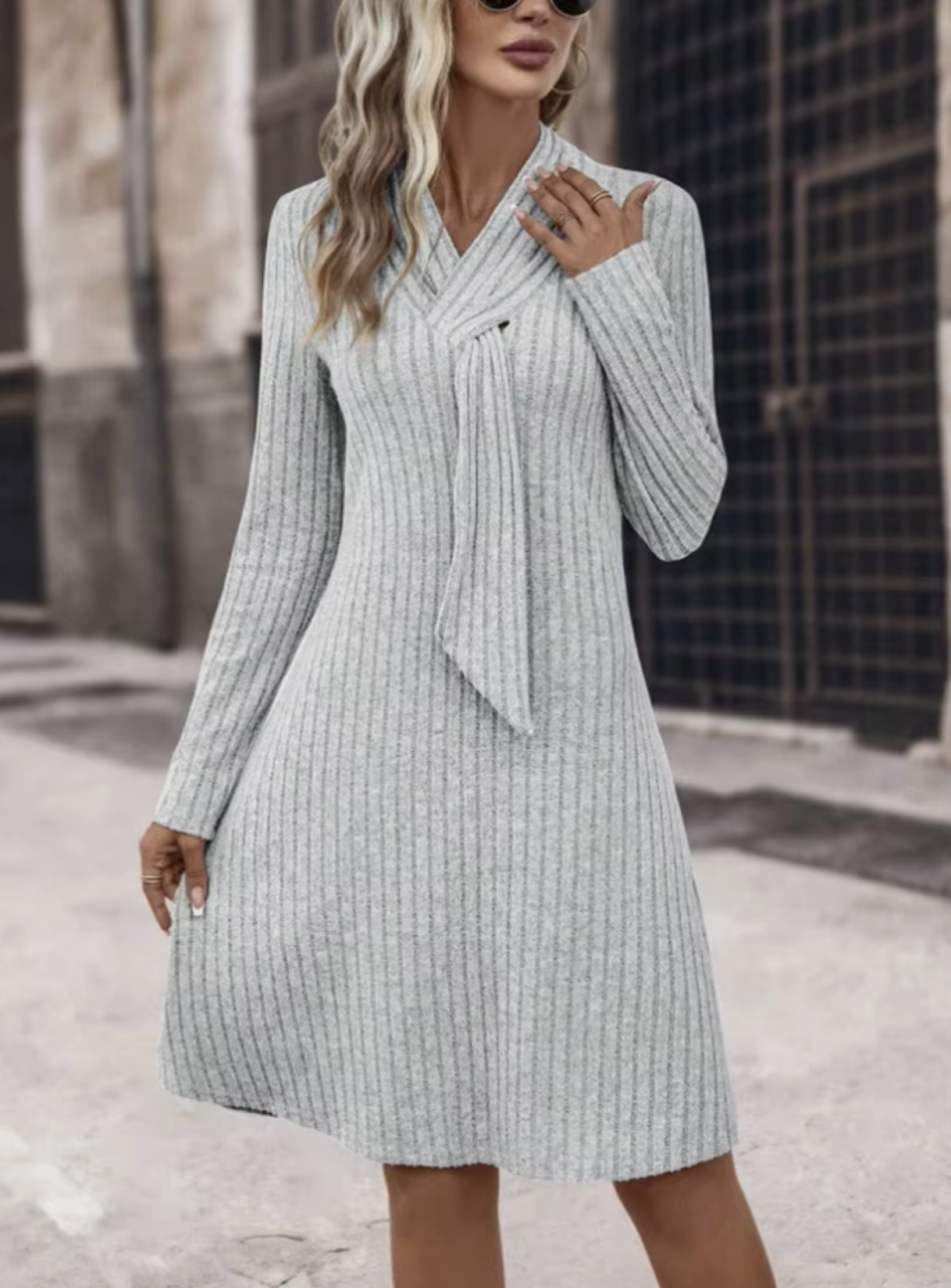 Valeen – Knitted Long Sleeve Dress