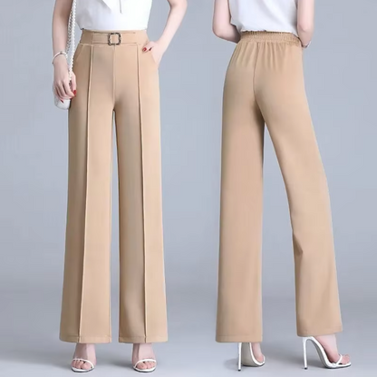 Ayesha - High Waisted Wide Leg Silk Pants