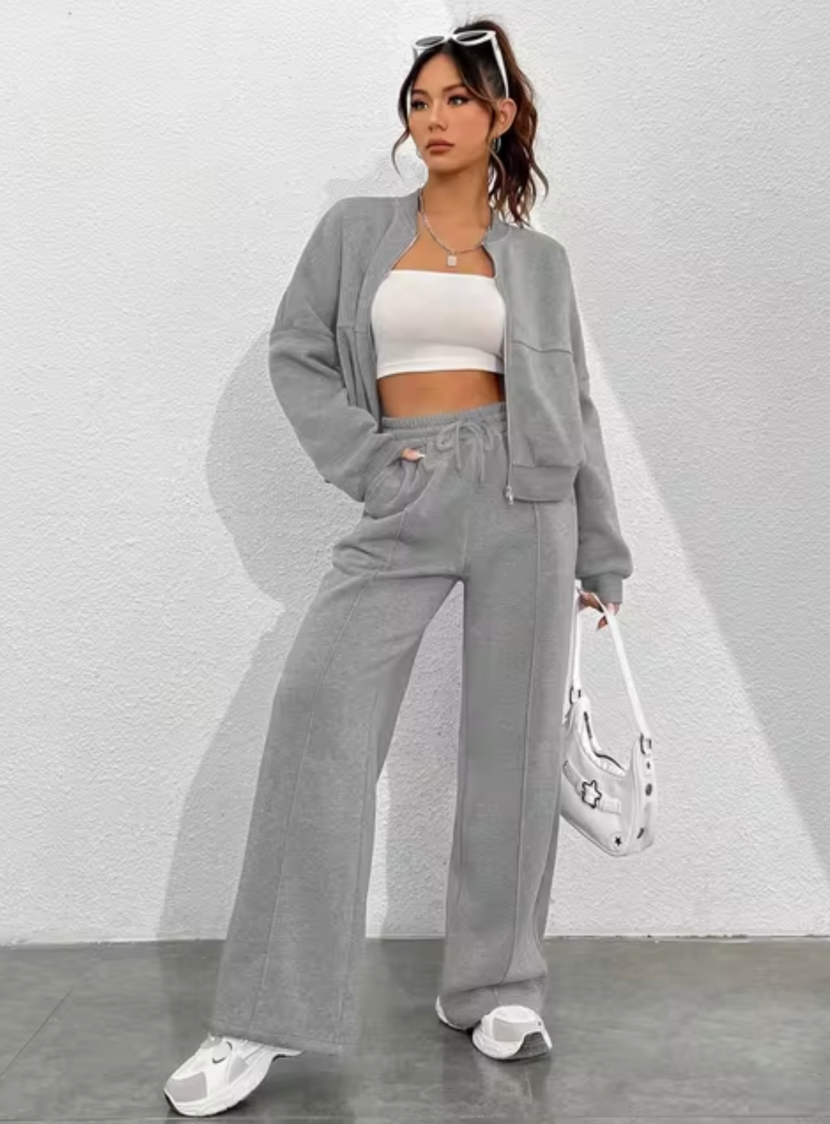 Roella – Zip-up Coat and Sweatpants Set