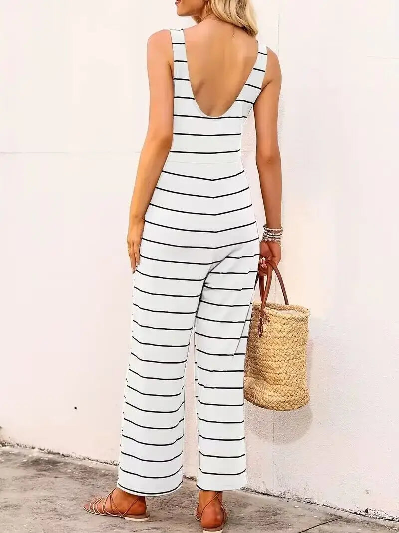 Arietta - Casual Striped Jumpsuit