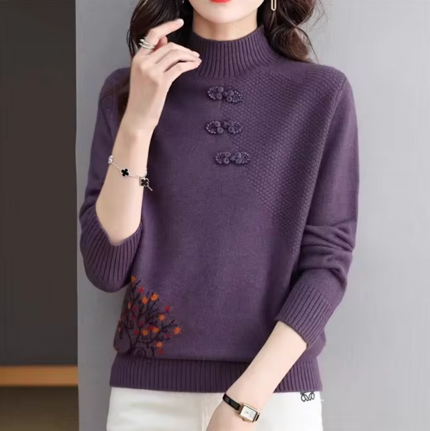 Athena – Knitted High Neck Sweater