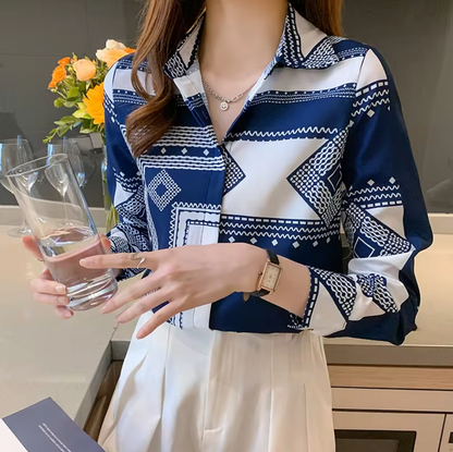 Kailani – Geometric Print Blouse