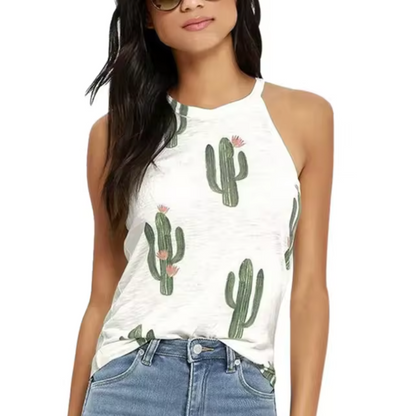 Abriella - Cactus Print Tank Top