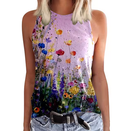 Brigitte – Sleeveless Floral Tank Tops