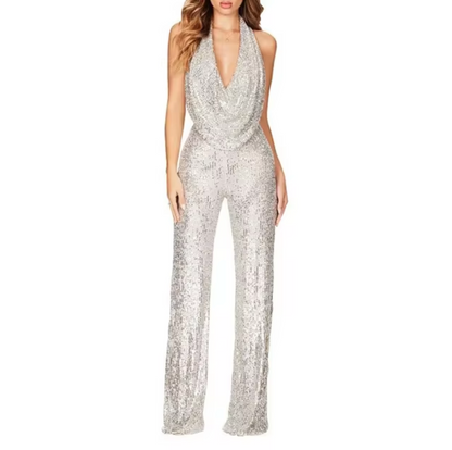 Vicki – Halterneck Sequins Jumpsuit