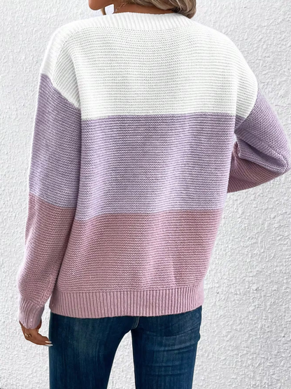 Winona – Elegant Tricolor Sweater